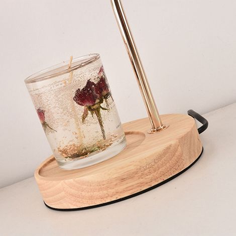 Duftkerze mit Schmelzfunktion, nordische Rose, einstellbares Stimmungslicht, Duftlampe für Duftkerzen, schwarz (1/5)