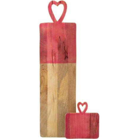 J-Line Planche Long Bois De Manguier Rose (1/4)