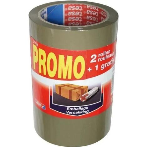 Tesa 4042448273932 Nastro adesivo marrone 3 rotoli