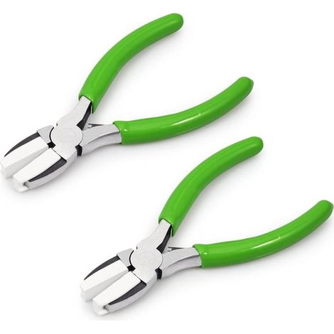 Alicates de nylon de doble mandíbula y punta plana para doblar alambre metálico. Alicates de joyería para proyectos de manualidades. Herramientas (1/5)
