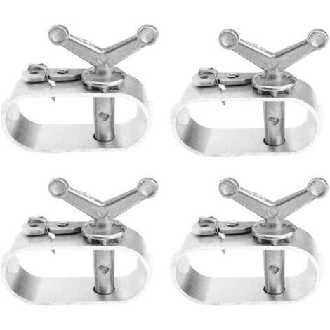 4 Pièces Tendeur Bache Piscine, ZIJANG Aluminium Tendeur Cable, Couverture de Piscine avec Tendeur Grillage, Accessoires de Camping pour Garder Piscine Propre, Clôture à Mailles Losangées, Jar (1/4)