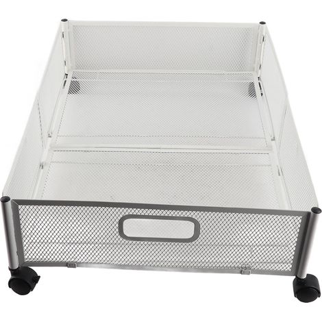 Lot de 2 conteneurs de rangement sous le lit avec roulettes, multifonctions, pour la maison, le dortoir, les jouets, les vêtements, les livres, les chaussures, les bacs visibles et pliables, organisat (1/5)
