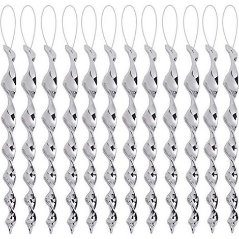 Varillas reflectantes en forma de espiral para ahuyentar pájaros – 12 unidades, diseño decorativo de plástico – 30 cm, respetuosas con el medio ambiente y seguras para las aves. (1/5)
