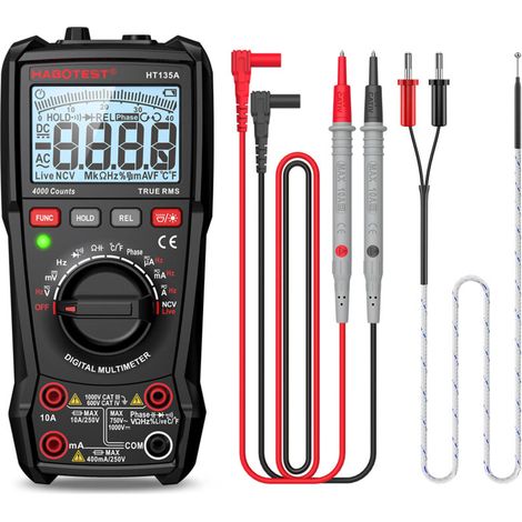 Multimètre numérique HT135A 4000 points NCV lampe torche (1/5)
