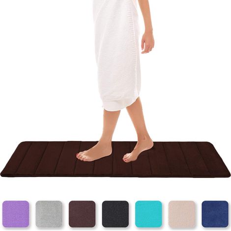 Tapis Mousse 40x120cm Marron Absorbant (1/5)