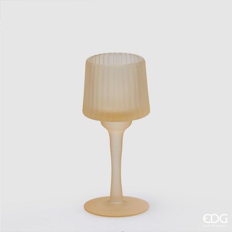 EDG Enzo De Gasperi Portacandela Lampada H 19 Cm D 8 Cm Ambra