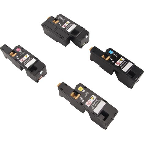 Kit de 4 cartouches de toner de remplacement pour imprimante Xerox Phaser 6000, 6010 et Workcentre 6015 (1/5)