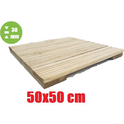 Mattonella in Legno "Decking" Impregnato - Trattato Classe IV - Dimensioni 50x50x3,8 cm (1/2)