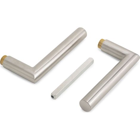 Emuca Türgriffe für Innentüren, Türgriffe für Glastürschlösser, L-R Modell, Edelstahl (1/5)