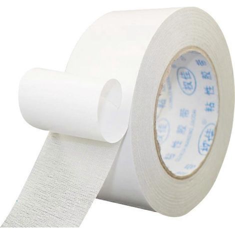 Ruban adhésif double face pour tapis, idéal pour les projets de menuiserie et de loisirs créatifs : maintient les tapis en place.-White (1/4)