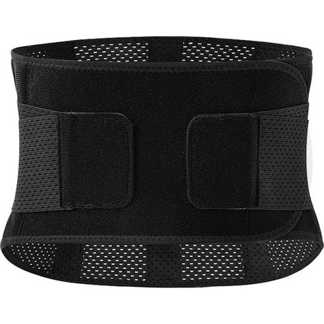 Fascia addominale sportiva e per il fitness, ideale per corsa, allenamento e yoga, traspirante, contenitiva e modellante - (Nero, M) (1/4)