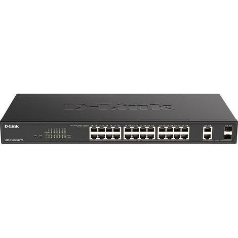 D-Link DGS-1100-26MPV2 Netzwerk-Switch Managed L2 Gigabit Ethernet (10/100/1000) Power over Ethernet (PoE) Schwarz (1/2)