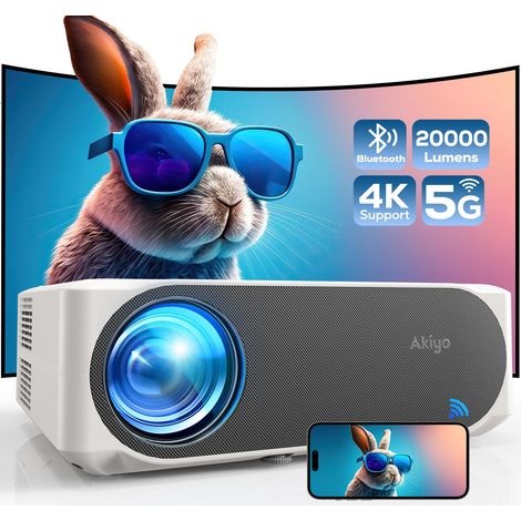 Vidéoprojecteur 4K, Rétroprojecteur O8 Full HD 1080P Natif, 20 000 Lumens, WiFi6, Bluetooth5.2, Home Cinéma, Grand Écran Jusqu’à 300", Anti-Poussière, Compatible avec TV Stick/Smartphone/PC/PS5 (1/5)