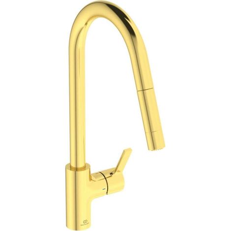 IDEAL STANDARD grifo de cocina Gusto ducha extraíble oro (1/5)