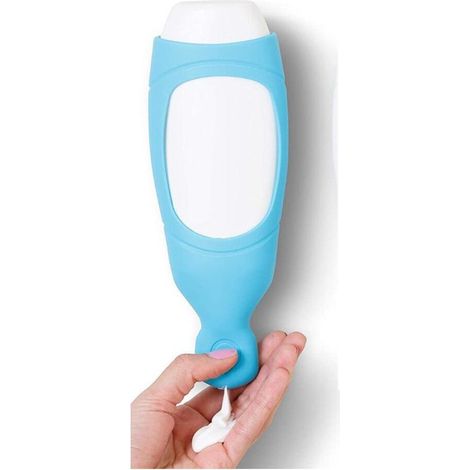 Manchon en silicone pour distributeur de douche mural couvercle pompe savon lotion corps salle de bain 20x8x1,5 cm blanc/rouge 1 ou 2 pcs (1/5)