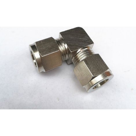 Raccord Rapide Inox 9,52mm (3/8") pour Pulvérisation Haute Pression - Raccord à Bague Coudé 90° Grand Modèle en Acier Inoxydable