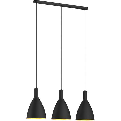[NEUWERTIG] Arcchio Arthuria Hängeleuchte Pendelleuchte Deckenlampe Lampe 3 Fl. Schwarz E27 B-Ware