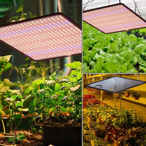 Lot de 2 lampes de culture LED 1200W à spectre complet, Quantum Board pour plantes d'intérieur, légumes, fleurs et semis (1/5)