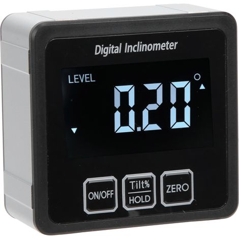 Rapporteur numérique LCD avec aimant, inclinomètre digital de précision, mesureur d'angle magnétique 200mm, jauge d'angle électronique pour bricolage (1/5)