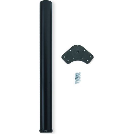 Emuca Tischbein, D. 60 mm, höhenverstellbar 870-890 mm, Stahl, Schwarz (1/5)