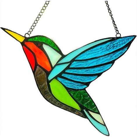 Suncatcher Oiseau - Vitraux Colorés - Décoration Fenêtre Intérieure - Cadeau pour Amateurs d'Oiseaux - 1 Pièce (1/5)
