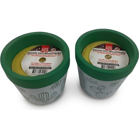[Lot de 2] - STAR FEU - Bougie anti-moustiques - Cire végétale - Protection 35h - Voir photos (1/2)