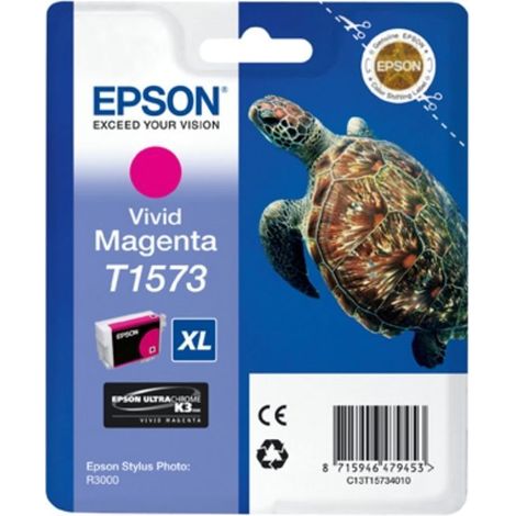 Epson Tintenkartusche Stylus Photo R3000, C13T15734010, Vivid Magenta, 25.9ml (C13T15734010) (1/5)