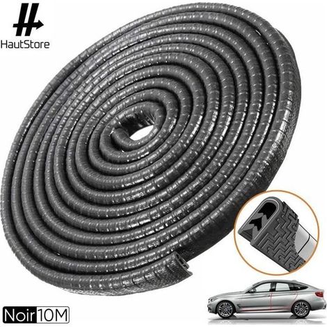Protection Portiere Voiture, Acier à Ressort en U à L\'intérieur, Protection en Caoutchouc de Port de Voiture (4M Noir) (1/4)
