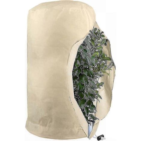 Winterliche Pflanzenschutzabdeckung, wiederverwendbare frostsichere Säcke mit Kordelzug, Gartenabdeckung für kalte Klimazonen (1/5)