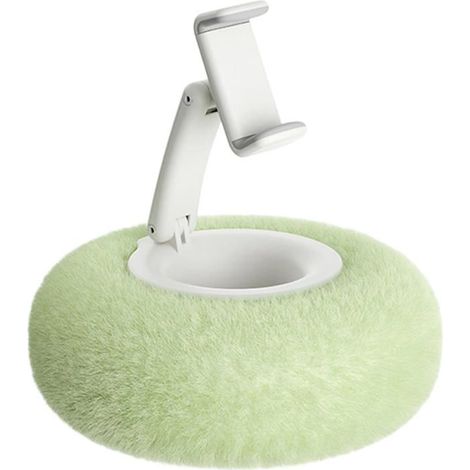 Support tablette et téléphone pliable vert, réglable à 360°, coussin de maintien, pour lit, canapé, lecture et bureau (1/4)