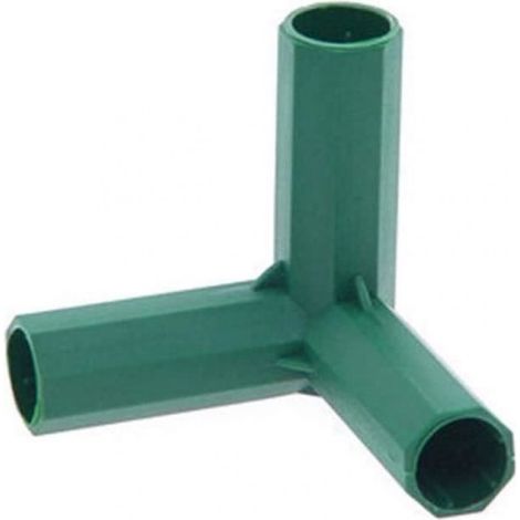 Connecteur Cadre Serre - Raccord PVC 3 Voies Angle Droit - Diamètre Intérieur 16 mm - Pour Tubes PVC ou Métal - Lot de 10 Pièces (1/4)