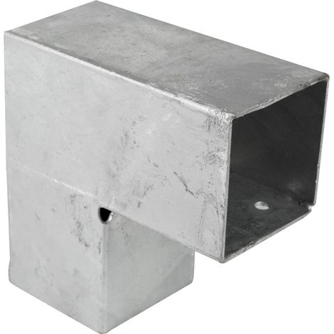 Wovar – Connecteur d'angle pour poteaux 7 x 7 cm en acier galvanisé – 6 trous de vis pour montage sécurisé – Pour pergolas extérieures