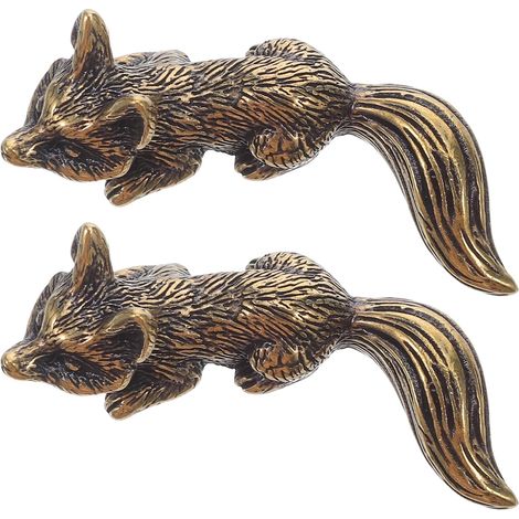 boutons en laiton antique en forme d animaux lot de 2 (1/5)