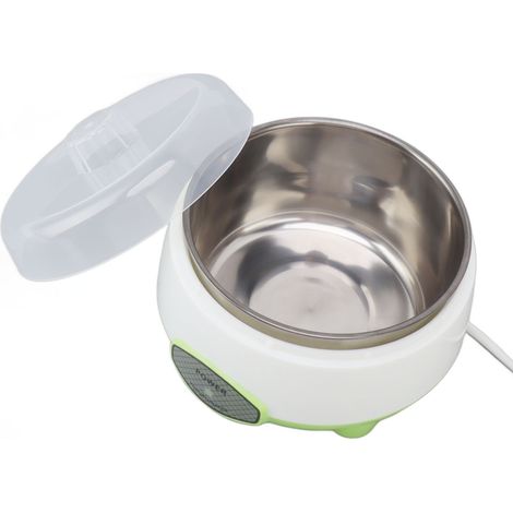 Yaourtière compacte avec récipient en acier inoxydable pour yaourts maison, verte, 15 W, prise européenne 220 V (1/5)