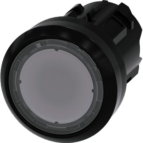 Siemens Pulsador, iluminado, 22mm, redondo, plástico, transparente, Botón pulsador, 3SU10010AB700AA0