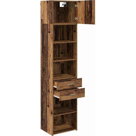 Highboard Old Wood 50 x 42.5 x 225 cm Engineered Wood vidaXL