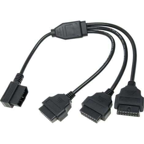 Rallonge - Câble répartiteur de port automobile - Adaptateur en forme de L - Plusieurs appareils simultanément (1/5)