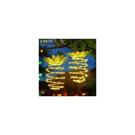 Dekorative LED-Solarlaterne für den Außenbereich, wasserdicht, zum Aufhängen, ideal für Terrasse, Einfahrt, Hof und Rasen. - Crezuo