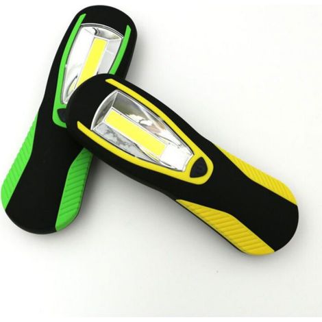 Lampe de travail portable LED COB 3 W (3 x AA) avec crochet magnétique, mains libres (1/5)