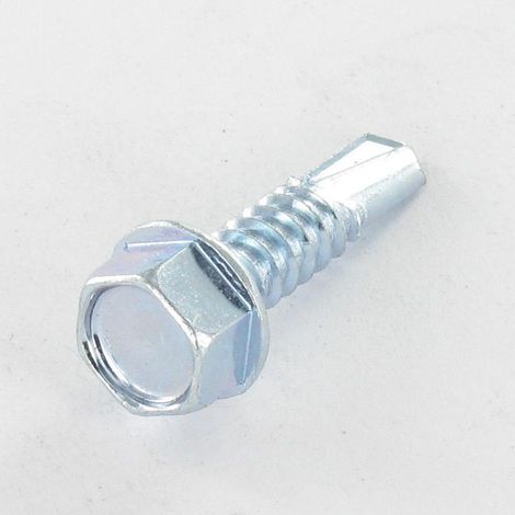 Vis autoperceuse Tête hexagonale TH Embase collerette Lisse 3.5X19 Acier zingué-100 pièces