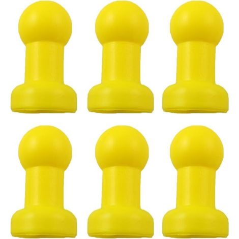 Juego de 6 tapas de acero para postes de trampolín, 25 mm de diámetro, protectores de pelotas de plástico, red superior en forma de G, protector de marco de cama (1/4)