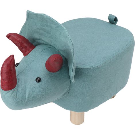 Repose-pieds mignon en forme d'animal avec coussin rembourré doux et pieds antidérapants. Petit repose-pieds pour enfants et adultes. Motif dinosaures. (1/5)