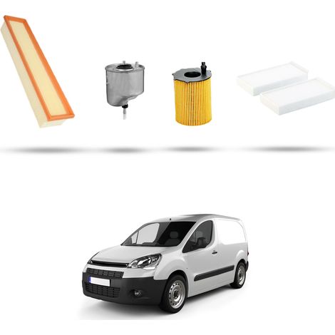 Kit tagliando 4 filtri compatibile con Citroen Berlingo II 1.6 hdi 55kw dal 2008 (1/5)