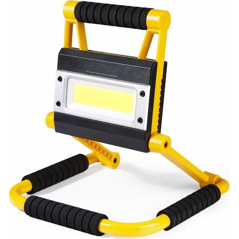 Projecteur led Rechargeable 80W, 51 LED Perles 6000 Lumens Lumière de Projecteur Exterieur led, 4 Modes étanche Projecteur led Chantier Pour Panne d'électricité, Tente, Urgence, Atelier (1/5)