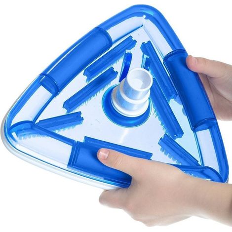 Aspirateur balai triangulaire avec brosse pour piscine liner - jardiboutique (1/5)