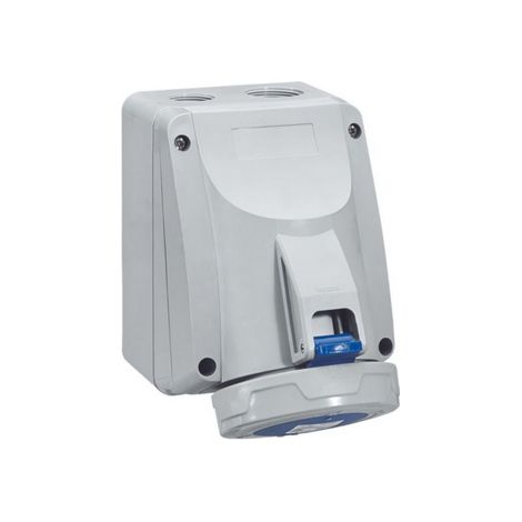 Legrand – Prise saillie P17 IP66/67 32A 250V 2P+T – Étanchéité IP66/67 – Pour chantiers intérieurs et extérieurs – Plastique résistant aux agents chimiques