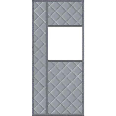 Cortina de puerta a prueba de corrientes de aire: tira térmica magnética ajustable sin ne,cocinas y espacios interiores (90 x 200 cm),90 x 200 cm (1/5)