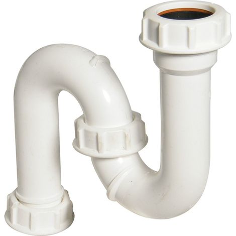 FloPlast 40mm White Polypropylene S Trap with 38mm Seal
