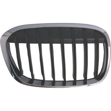 Grille de calandre avant droite contour chromé/lames noires modèle Sport BMW X1 F48 phase 1 2015-2020