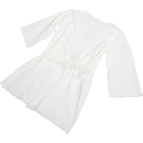 Peignoir Jetable Épais 80g en Coton Doux, Robe de Bain Usage Unique pour Spa et Hôtel, Taille Unique Adaptée aux Clients, Confortable et Pratique pour Massage et Sauna (1/5)